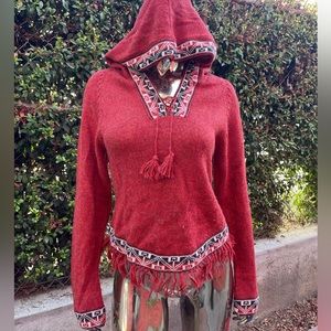 Vintage Alpaca wool sweater top hoodie